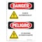 Signmission OSHA Danger, Starts Automatically Bilingual, 10in X 7in Decal, 7" W, 10" H, Bilingual Spanish OS-DS-D-710-VS-1578 - alternate 1